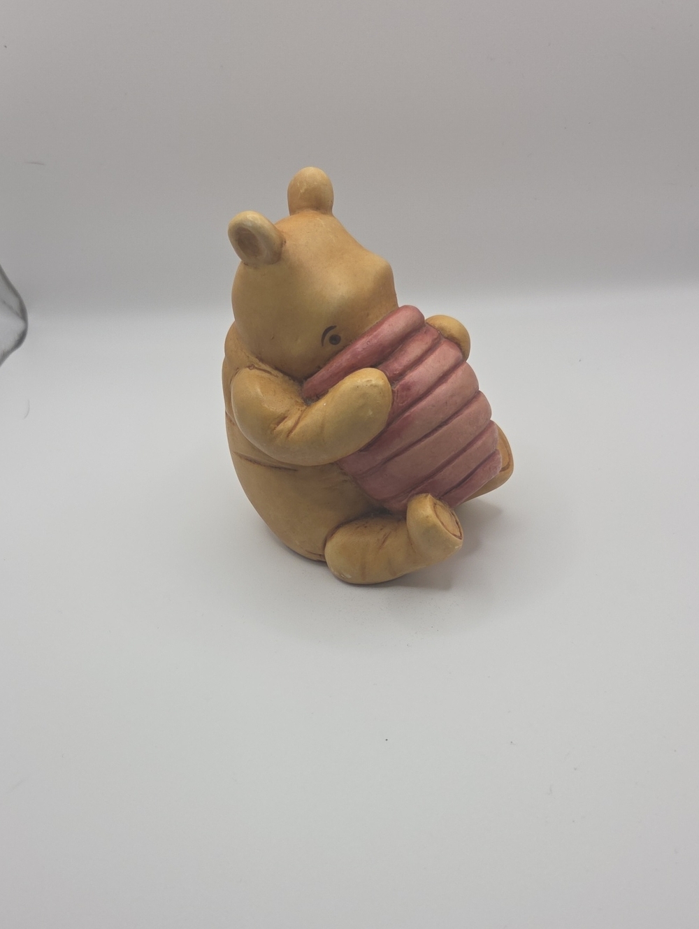 Disney Winnie the Pooh-Inspired Yellow Bear Figurine with Pink Honey Pot